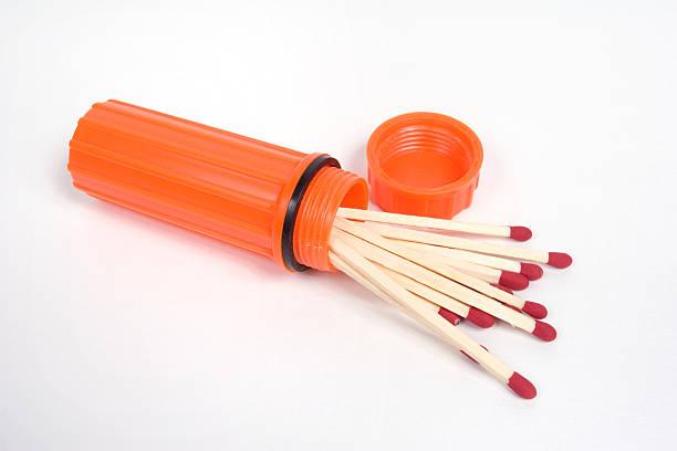 Keep matches dry in a waterproof container