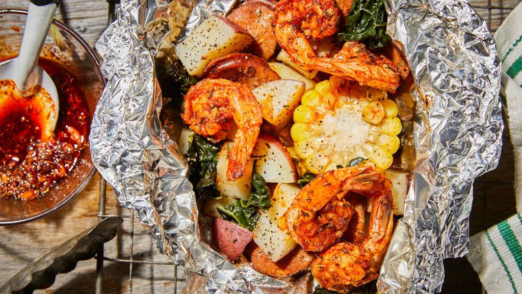 Cook meals in foil packets